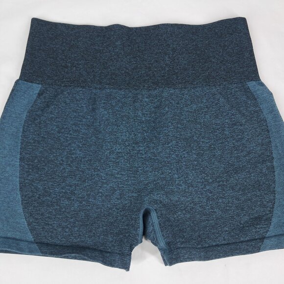 PINK Victoria’s Secret Active Seamless Workout Shortie Green Black Medium - Picture 2 of 5